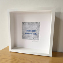 Load image into Gallery viewer, I Hope U Know How Loved U Are Framed Print