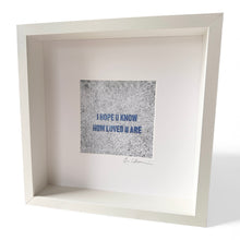 Load image into Gallery viewer, I Hope U Know How Loved U Are Framed Print